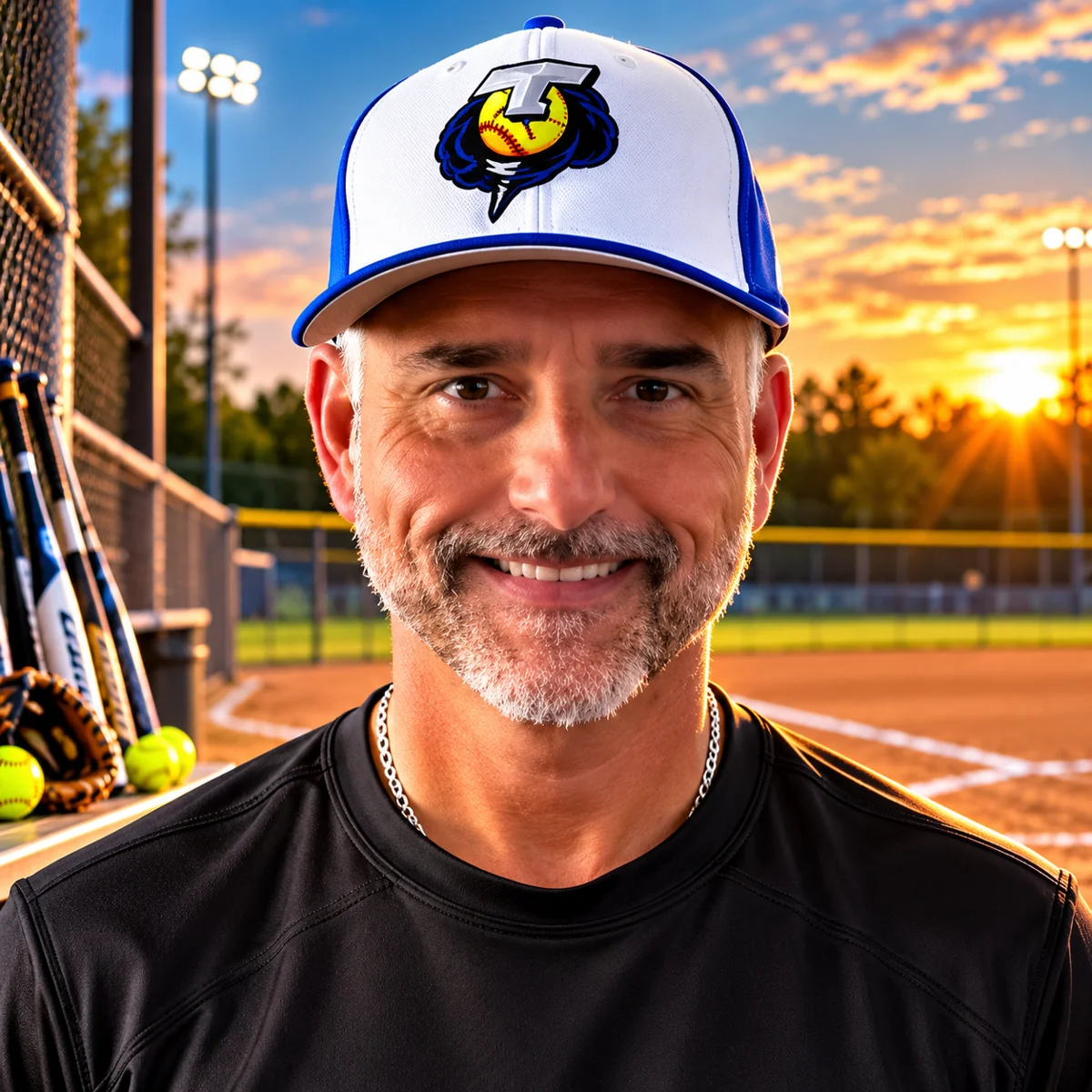 Coach Smith at a softball field